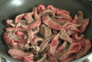 Cooked round steak for paleo, whole30 green pepper steak