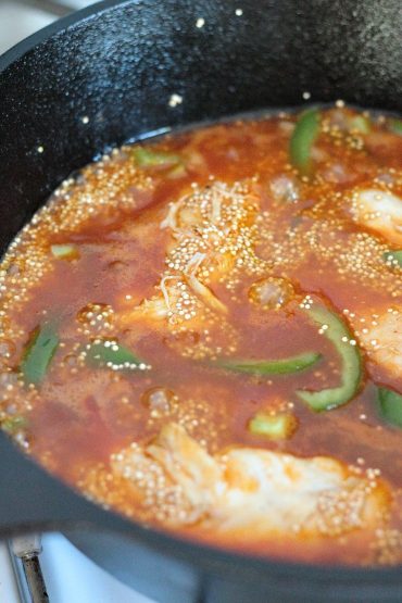 Enchilada quinoa skillet meal