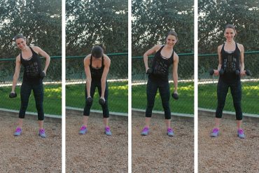 Target your sides and lower back with these around the worlds. A great, low impact move in this back strength circuit