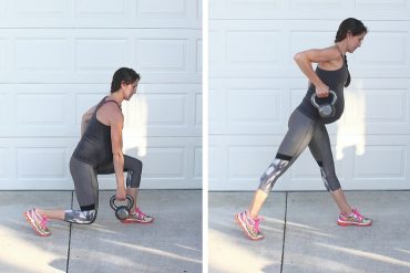 Beginner Kettle Bell Workout - Lunge Rows