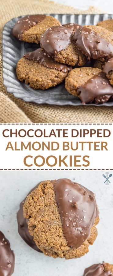 These paleo almond butter cookies are made with only five simple ingredients! Grain free and dairy free